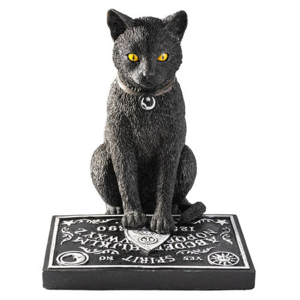 Black Cat Halloween Ouija Kitten Spirt Board Sculpture Statue Magic